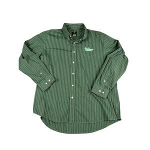 Antigua USF Bulls Men's Green White Striped Long Sleeve Button Shirt Size XL